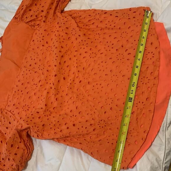 PRETTY GARDEN, XL, blouse, short sleeves,1/4 button down w/liner - Picture 8 of 16